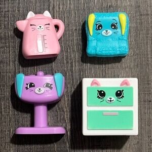 New set of 4 Collectible Shopkins Toys from the McDonalds 2018 Collection